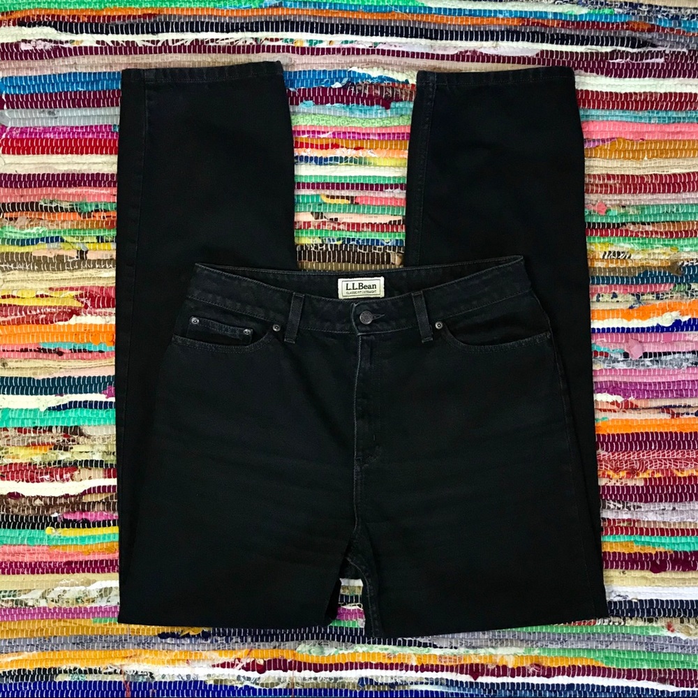 L.L. Bean ~ 10 TALL ~ Black Classic Fit jeans